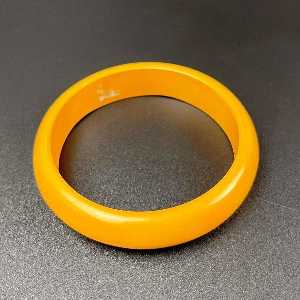 Vintage Yellow Bakelite Bangle Bracelet – Tested and Authentic